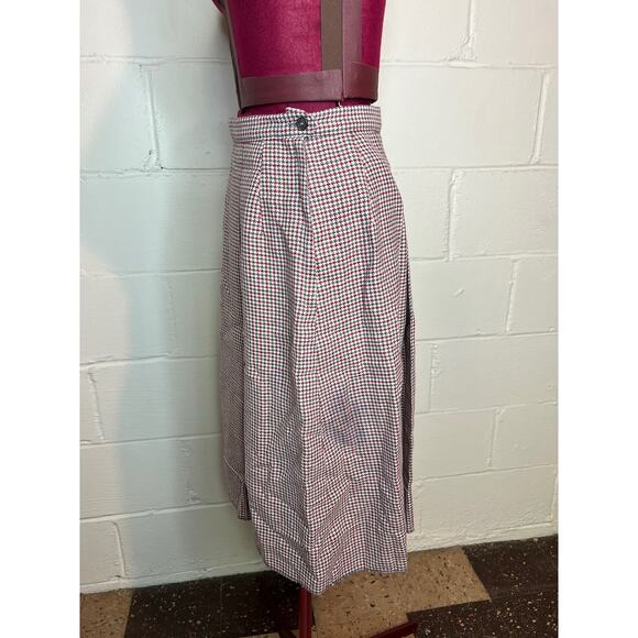 Skirt pleat front checked red green - Picture 5 of 11